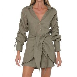 JUST BEE QUEEN NWT alegra top in vineyard sz small linen handmade in USA artisan